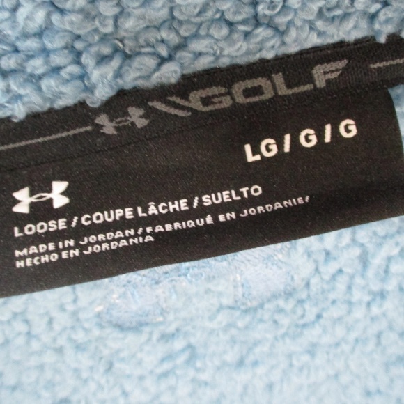 Under Armour Jacket Men's Large Blue Black Golf Fleece Zip Fuzzy Soft Sweatshirt - Picture 5 of 7